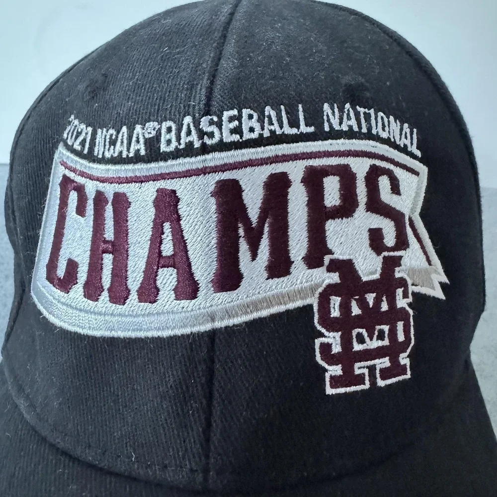 Mississippi State Bulldogs Hat Mens One Size NCAA Baseball Adidas 2021 Champs